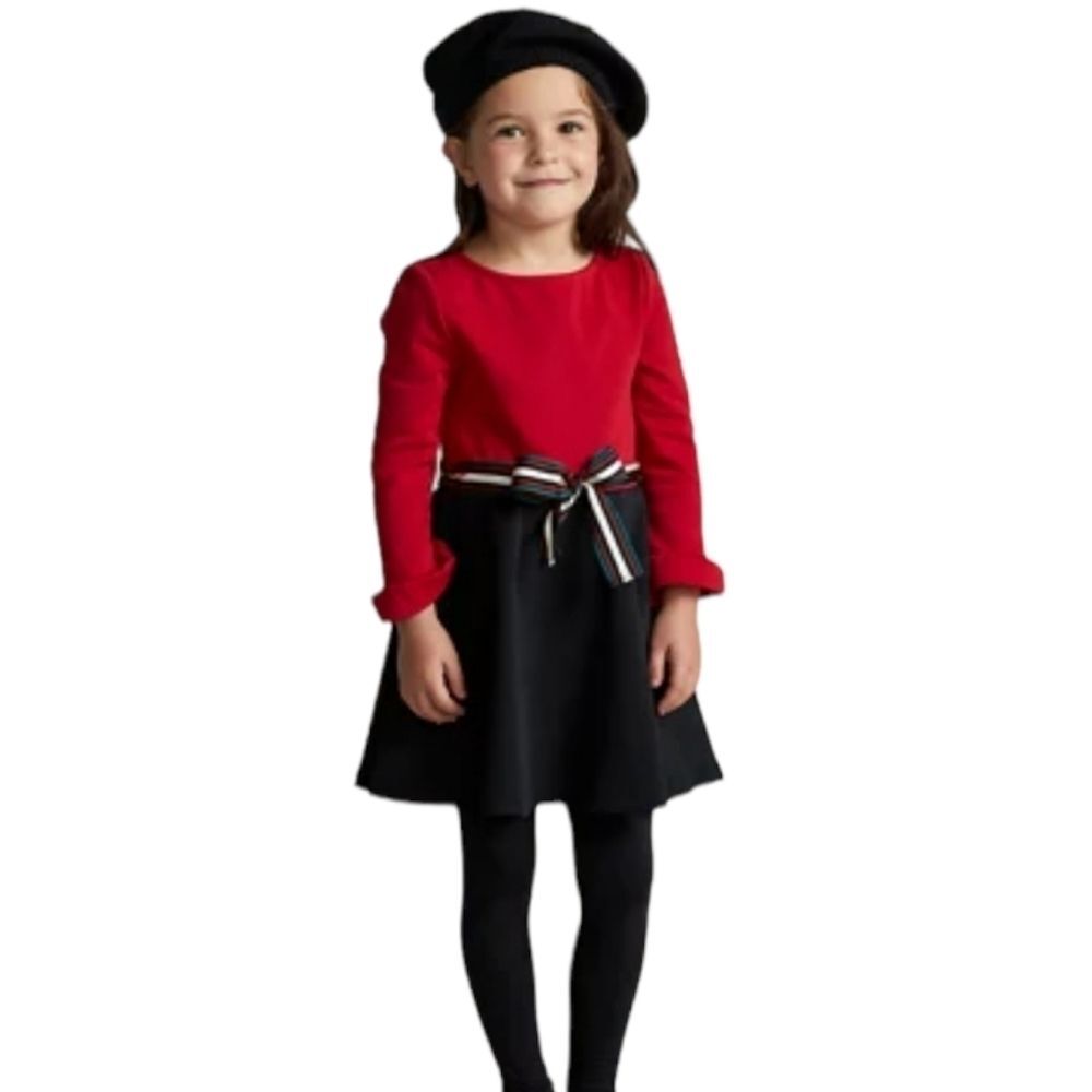 POLO Ralph Lauren Toddler Girls Two-Tone Stretch Ponte Dress SIZE 2T